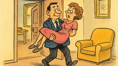 Banc: Un soț vine acasă de la biserică...