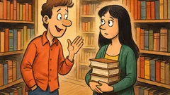 Banc: El la bibliotecă încearcă să agațe