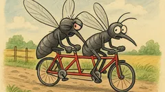 Banc: Merg doi țânțari pe tandem