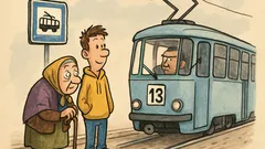 Banc: O bătrânică întreabă ce tramvai e