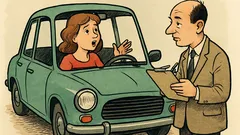 Banc: O tânără la examenul auto