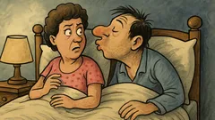 Banc: Soțul și soția în pat...