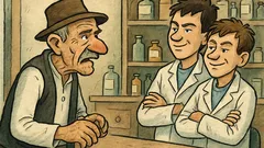 Banc: Badea Gheorghe intră în farmacie...