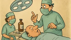 Banc: Chirurgul cere anestezie, de import?