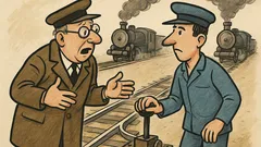 Banc: Un tip se angajează la CFR...