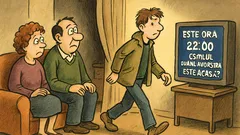 Banc: Seara, familia se uită la TV