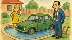 Banc: O blondă vine la soțul ei…