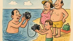 Banc: Mergi la mare să faci poze?