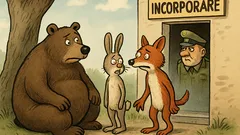 Banc: Vulpoiul, iepurașul și ursul la încorporare