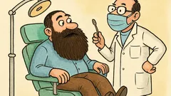 Banc: La stomatolog, un bărboș pe scaun