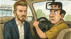 Banc: Beckham se urcă într-un taxi