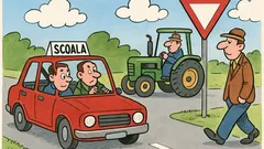 Banc: La examenul auto, instructorul întreabă...