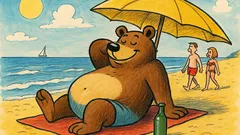 Banc: Baloo apare pe plajă, cere concediu