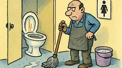 Banc: Intră unul la WC și...