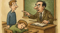 Banc: Profesorul îl trezește pe student