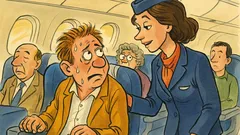 Banc: Stewardesa întreabă pasagerul neliniștit