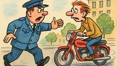 Banc: Un polițist vede un tip pe Mobra